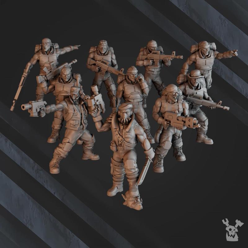 Green Hell Division Infantry Squad (pre-assembled)