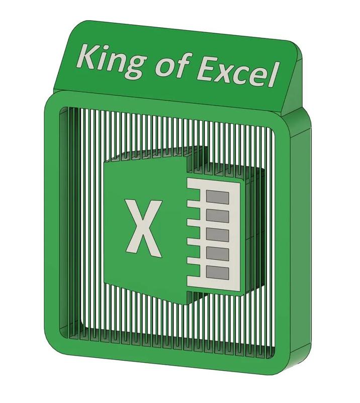 Suspended Excel trophy   