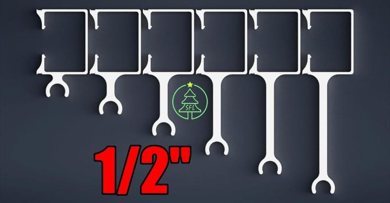 1/2" Side PVC 4"x3" Downspout Mount Hidden Zip Tie