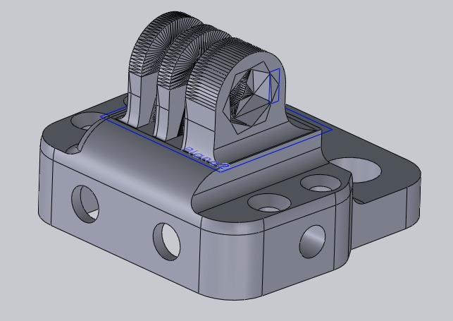 Mini Talon DJI camera and GoPro holder for Itsqv front deck plate (54002)