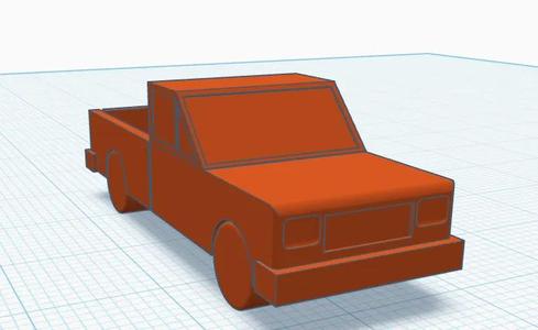 Print-in-Place Simple Pickup Truck   