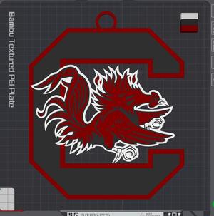 South Carolina Gamecocks Oversized Necklace Logo   