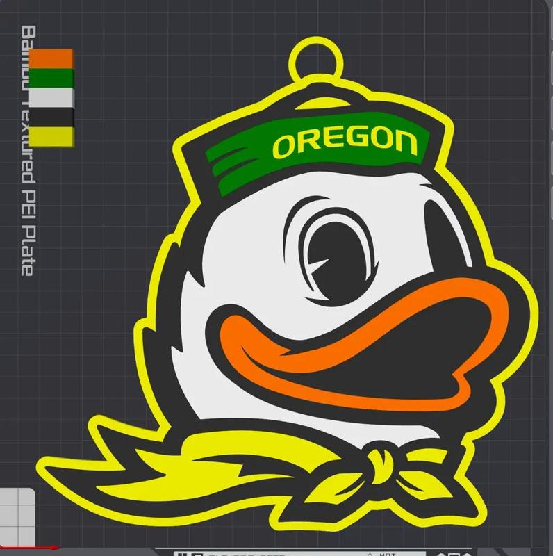 Oregon Ducks Alternate Oversized Necklace Logo   