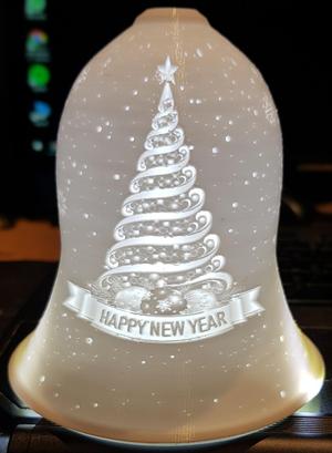 Christmas Lithophane Bell Decoration