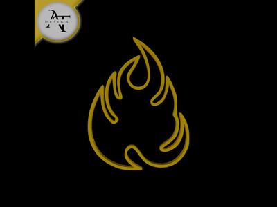 Simple Flame Symbol - 2D Art