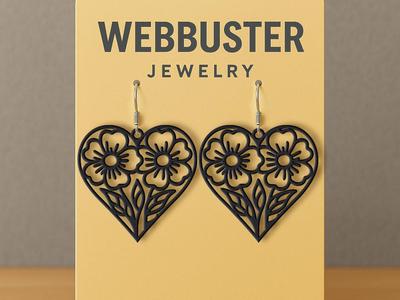 Floral Heart Earrings