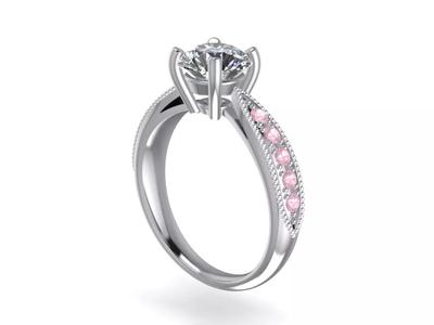 Jewelry Solitaire with Milligrains SI