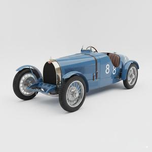 Historic Grand Prix Racer | 1929 Style Open-Wheel Vintage Car | Classic Auto 3D Print Model