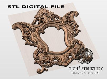 Floral Ornate Frame – Rococo Style – 3D STL Model