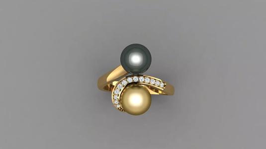 Multi pearl ring