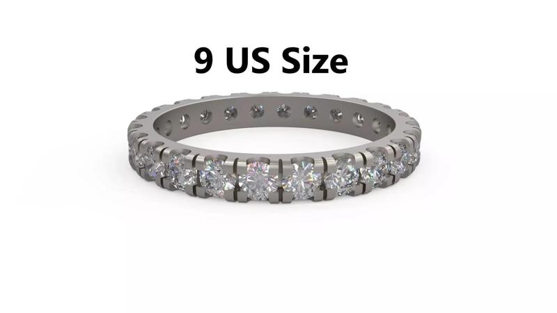 Model 1183 Eternity Diamond Ring Band US Size