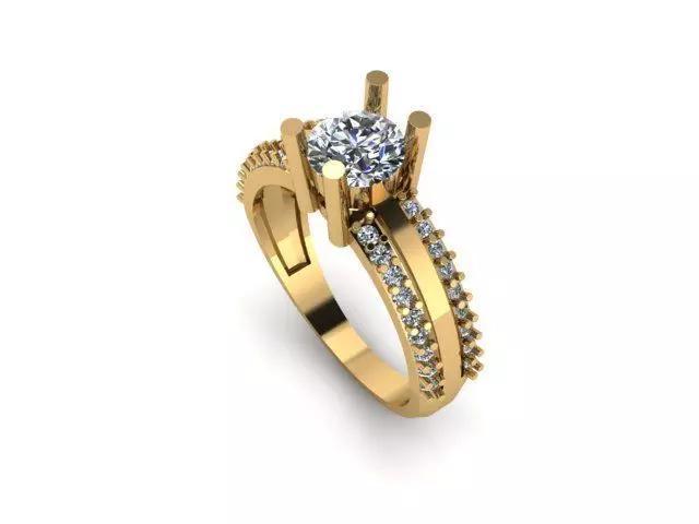 Modern Solitaire Engagement Ring