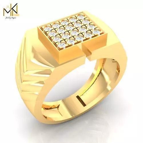 Modern MENS Gold Ring