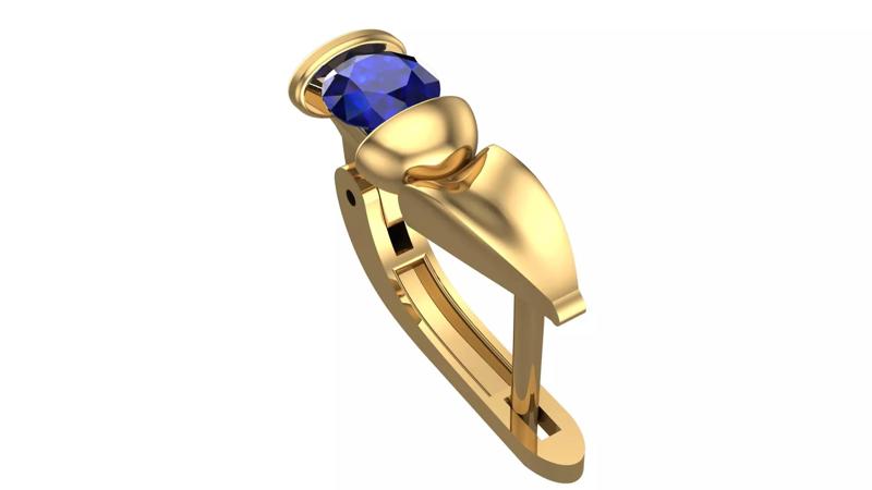 Golden Elegance Meets Blue Passion - Earring Collection--DL49--