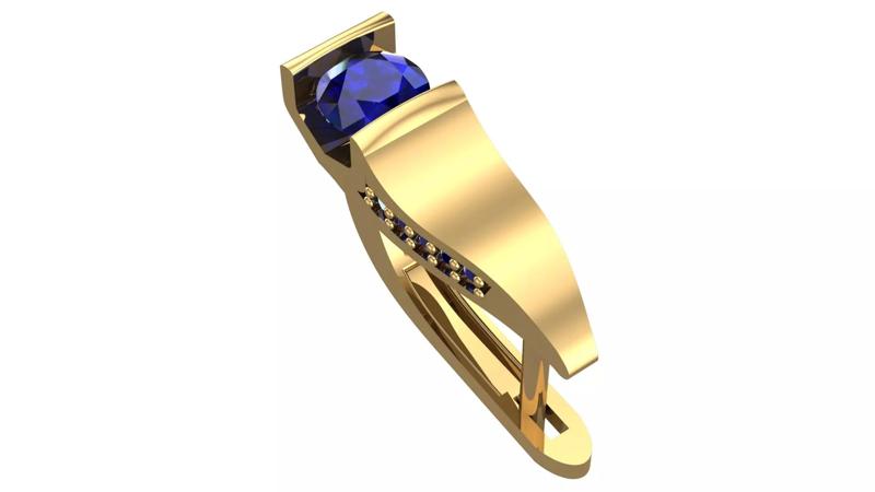 Golden Elegance Meets Blue Passion - Earring Collection--DL44--