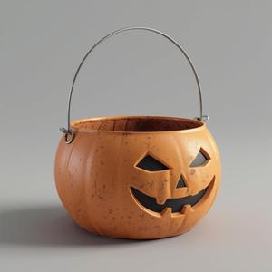 Big Halloween Pumpkin Candy Bucket – 3D Print Model