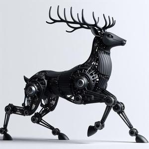 Robotic Deer 3D Print – Futuristic Animal Sculpture