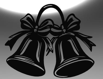 Christmas Bells with Bows – Line Art Design
