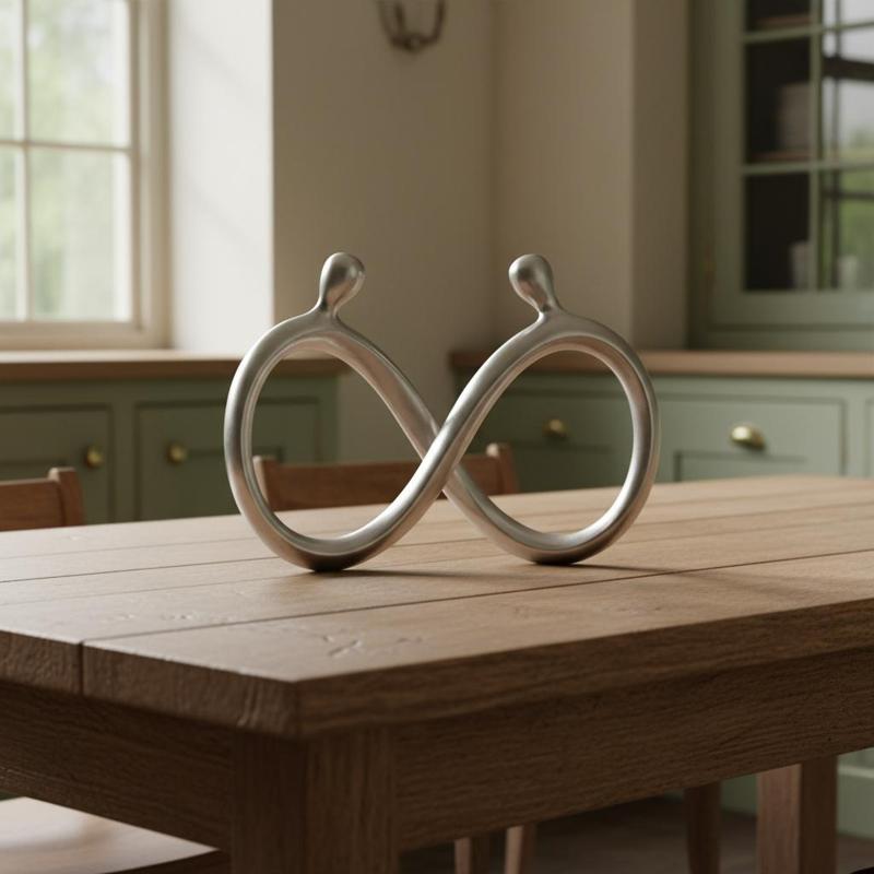 Silver Infinity Duo Sculpture
