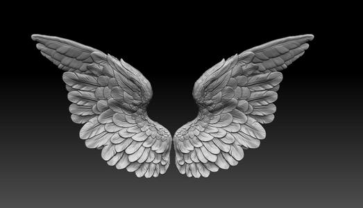Angel Wings – 3D Sculpture for CNC & 3D Printing