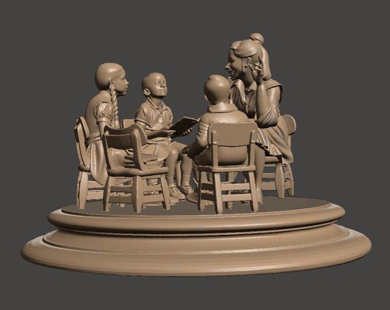 children studying at school