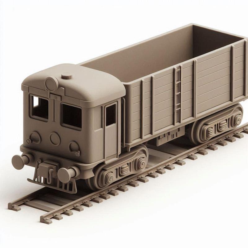 Train Engine Showpiece 3D Print – Decorative Railway Sculpture