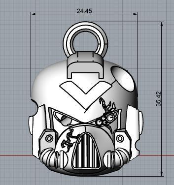 Space Marine Helmet Charm/Key ring