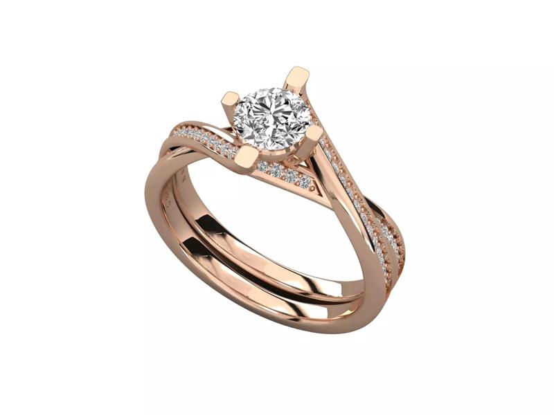 Criss Cross Solitaire Engagement Ring Jewelry
