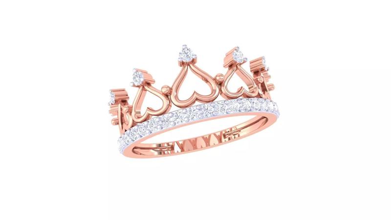 Crown High Jewelry Diamond Cocktail Ring 3dm stl obj mtl glb