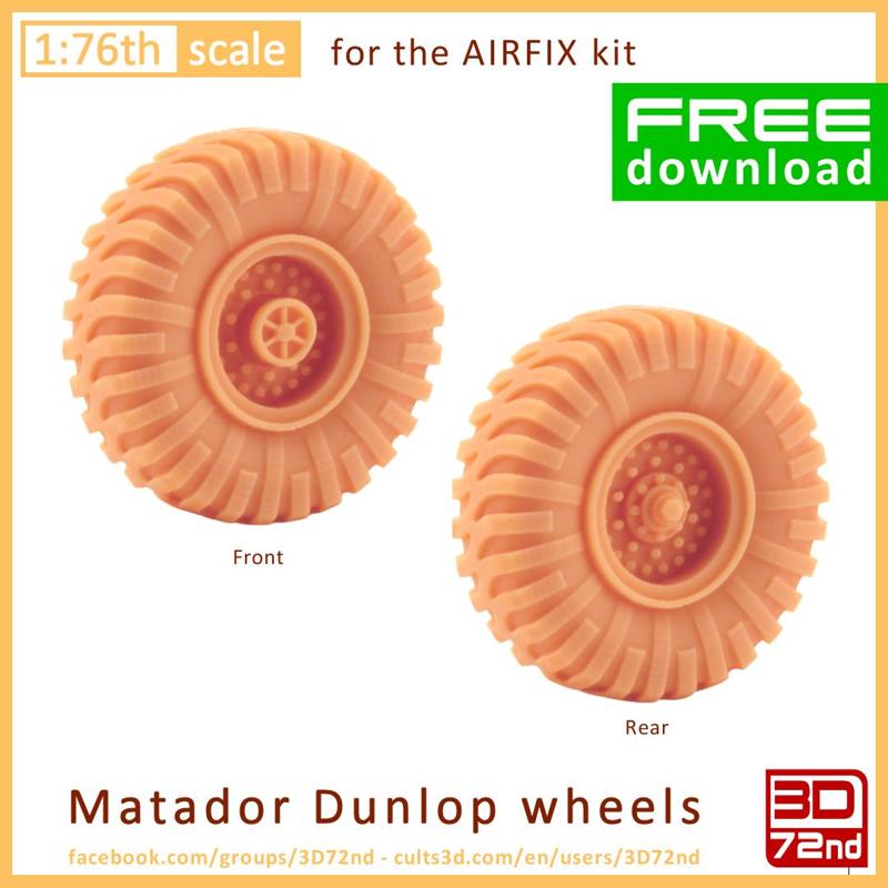 3D72ND - 1/76TH SCALE MATADOR DUNLOP WHEELS