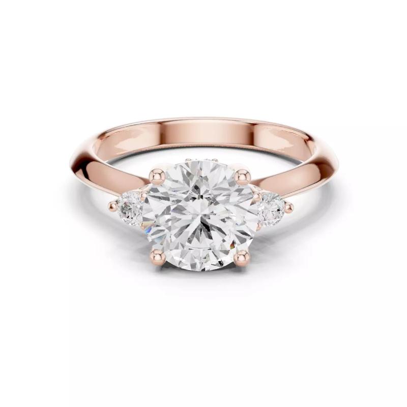 Trio Round Solitaire Ring 3dm stl renders animation videos