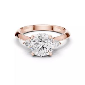 Trio Round Solitaire Ring 3dm stl renders animation videos