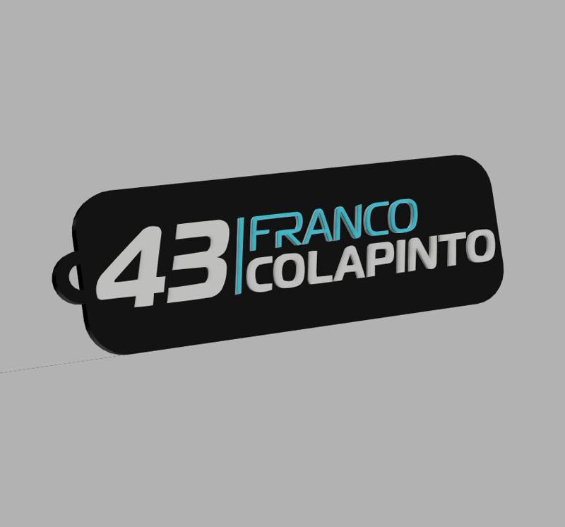 FRANCO COLAPINTO KEYCHAIN | WILLIAMS RACING TWO SIDES
