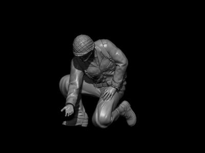 WW2 AMERICAN SOLDIER CREW CREW SHERMAN V5
