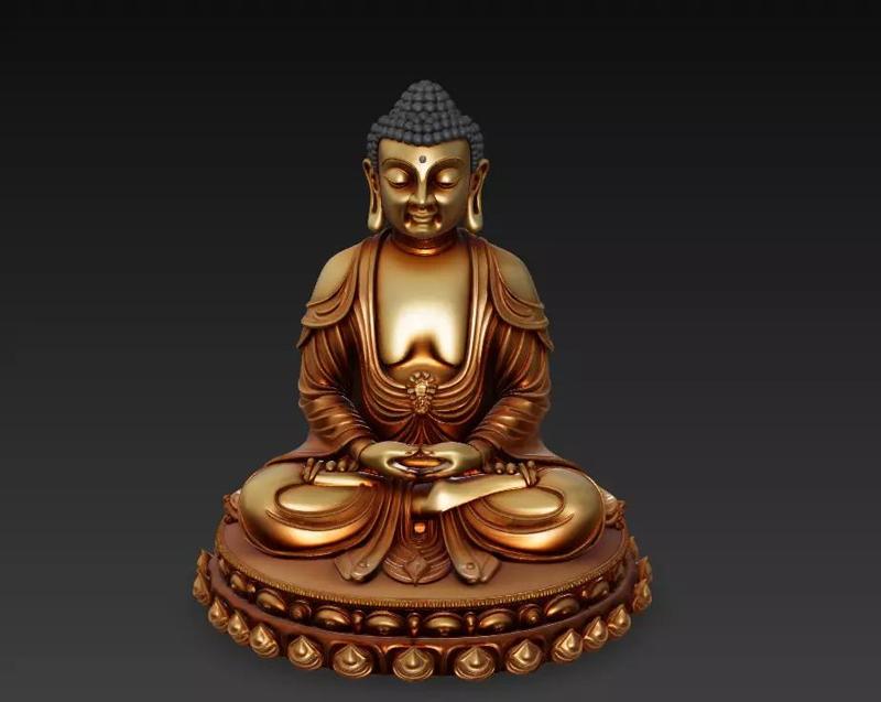 Buddha Meditation Statue - High Detail 3D Model