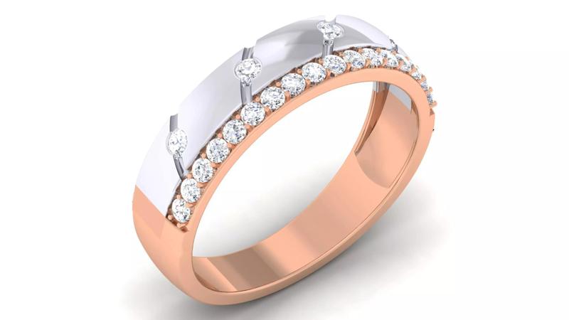 Couple Band Ring 3dm mgx render detail