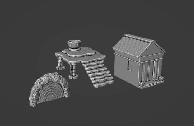 Gaslands 20mm Scale Spooky Obstacles Set