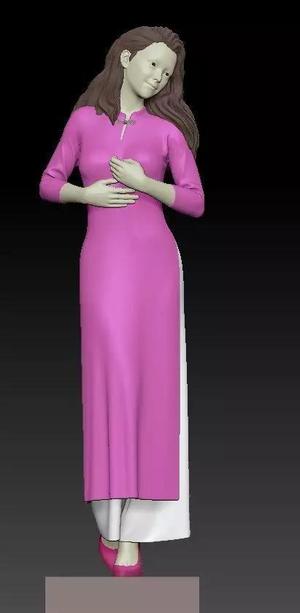 VIETNAMESE GIRL WITH AO DAI