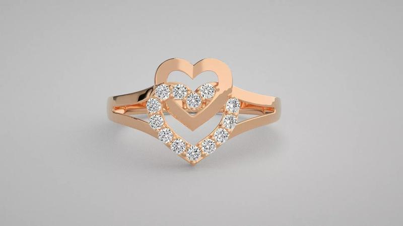 Heart Love Valentine Light wt diamond ring 3dm stl renders