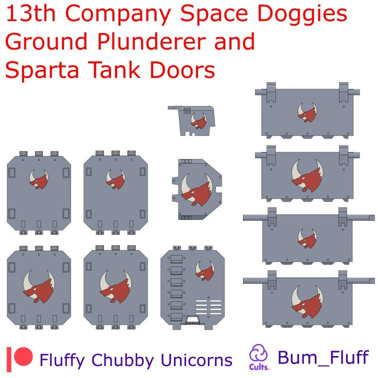 13th Company Space Doggies Ground Plunderer and Sparta Tank Doors hatches and armour