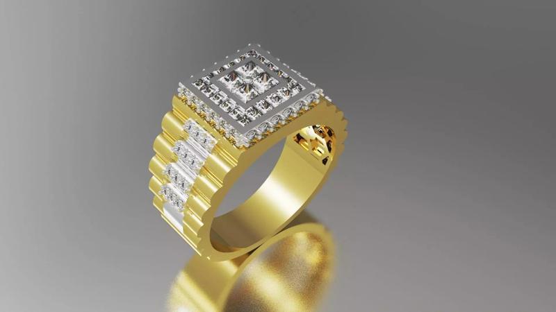 Luxury man Rolex design diamond ring model ror0008