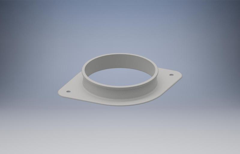 Air hose flange 100mm OD/ID