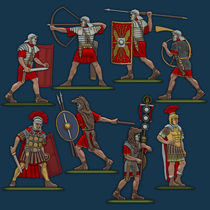 Roman Legionnaires (3D print models for FDM and RESIN printers)