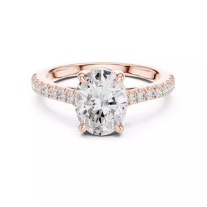 2CT Oval Cut Diamond Engagement Wedding Ring 3DM STL Video