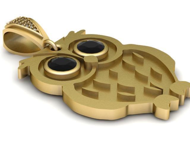 Wise Owl Pendant 3D Printable Model