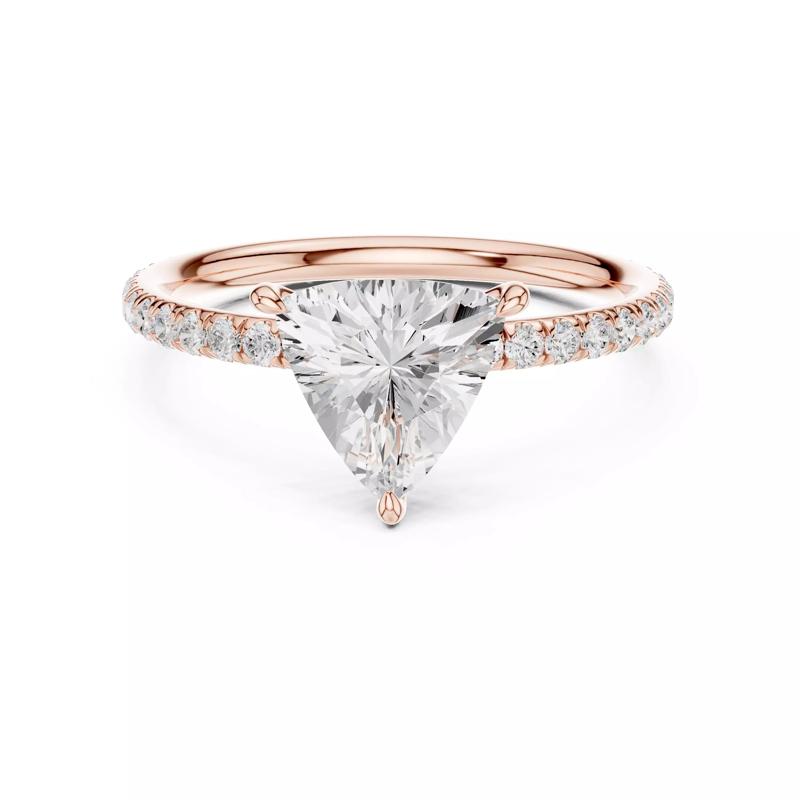 1CT Trillion Cut Diamond Engagement Wedding Ring 3DM STL Video