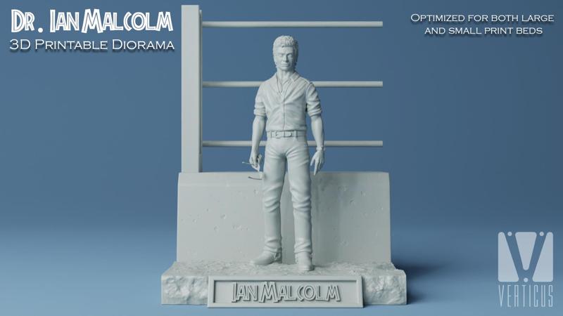Dr Ian Malcolm Diorama 3D Print