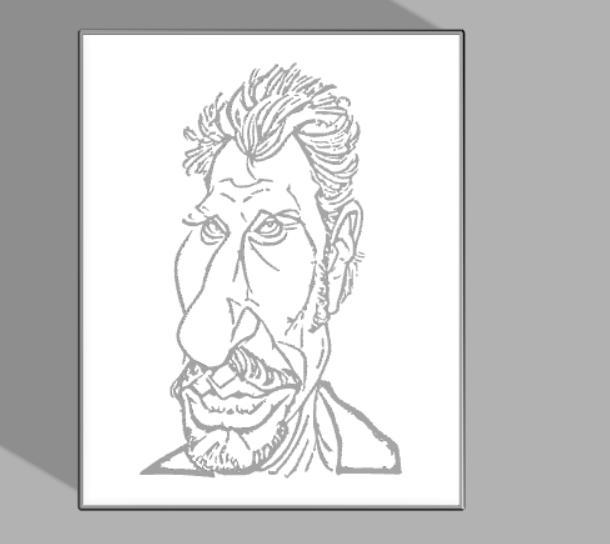 leds lamp, caricature johnny hallyday