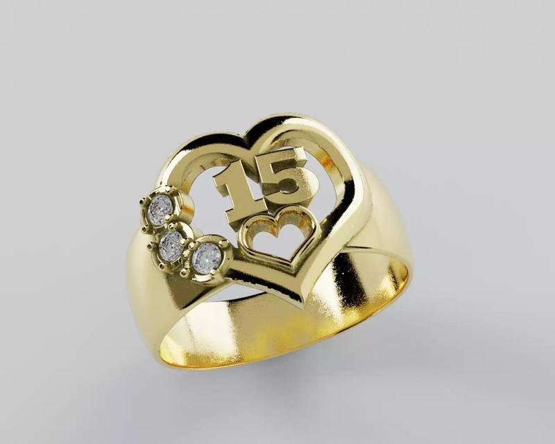 15 Years Heart  - Anillo 15 Anios Corazon
