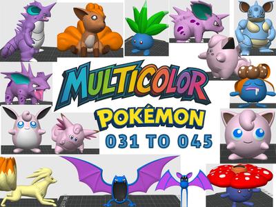 Multicolor - Pokemon 031 to 045